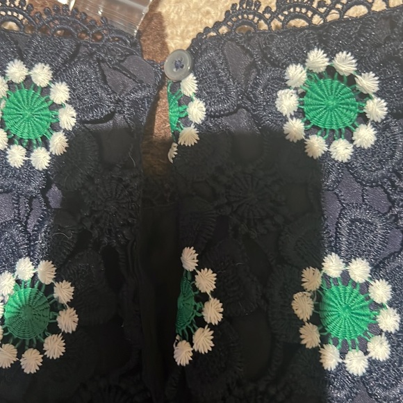 JCrew size S floral lace navy top - Picture 6 of 7